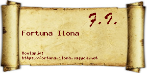 Fortuna Ilona névjegykártya